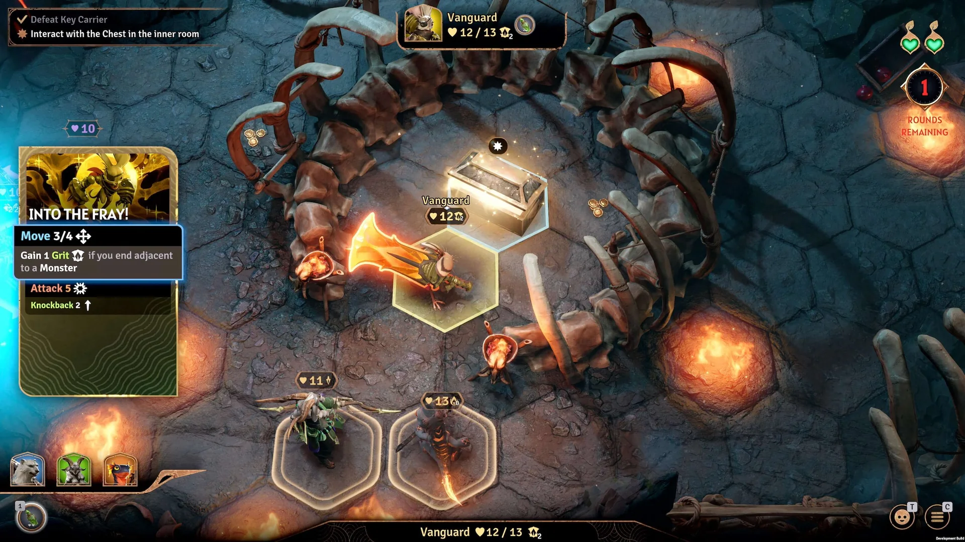 Vanguard in a tactical battle in Sunderfolk 2.0